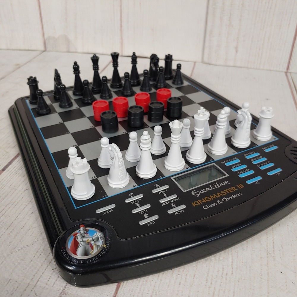TESTED - Excalibur Kingmaster III Model 911E-3 Electronic Chess & Checkers Game